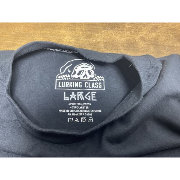 Lurking Class by Sketchy Tank Stay Sharp Graphic Black T-Shirt Large - Picture 9 of 10